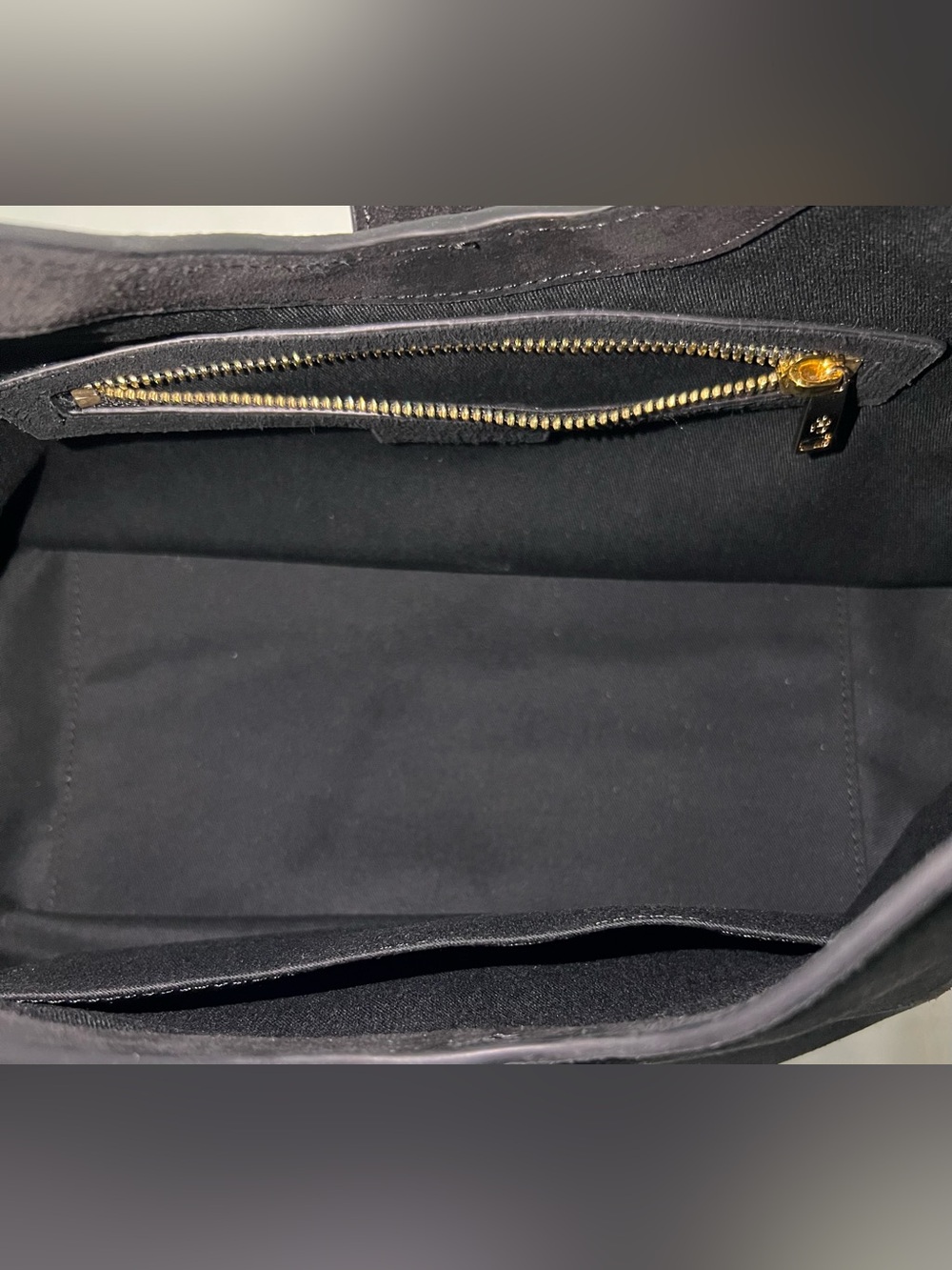 Anine Bing Black Suede Hobo Shoulder Bag Gold Hardware Quiet Luxury - Picture 9 of 9
